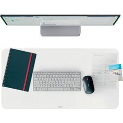 Leitz stor bordplade 70x36 cm – skridsikker og vandtæt – bordmåtte – til tastaturmus – gennemsigtig