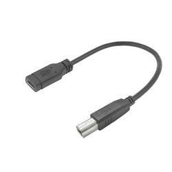 USB-C adapter act USB-C han USB-B han 0,2m sort