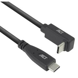 USB-C kabel akt USB-C han USB-C han 2 m sort