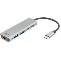USB-C hub act ac7072 5 ports sølv