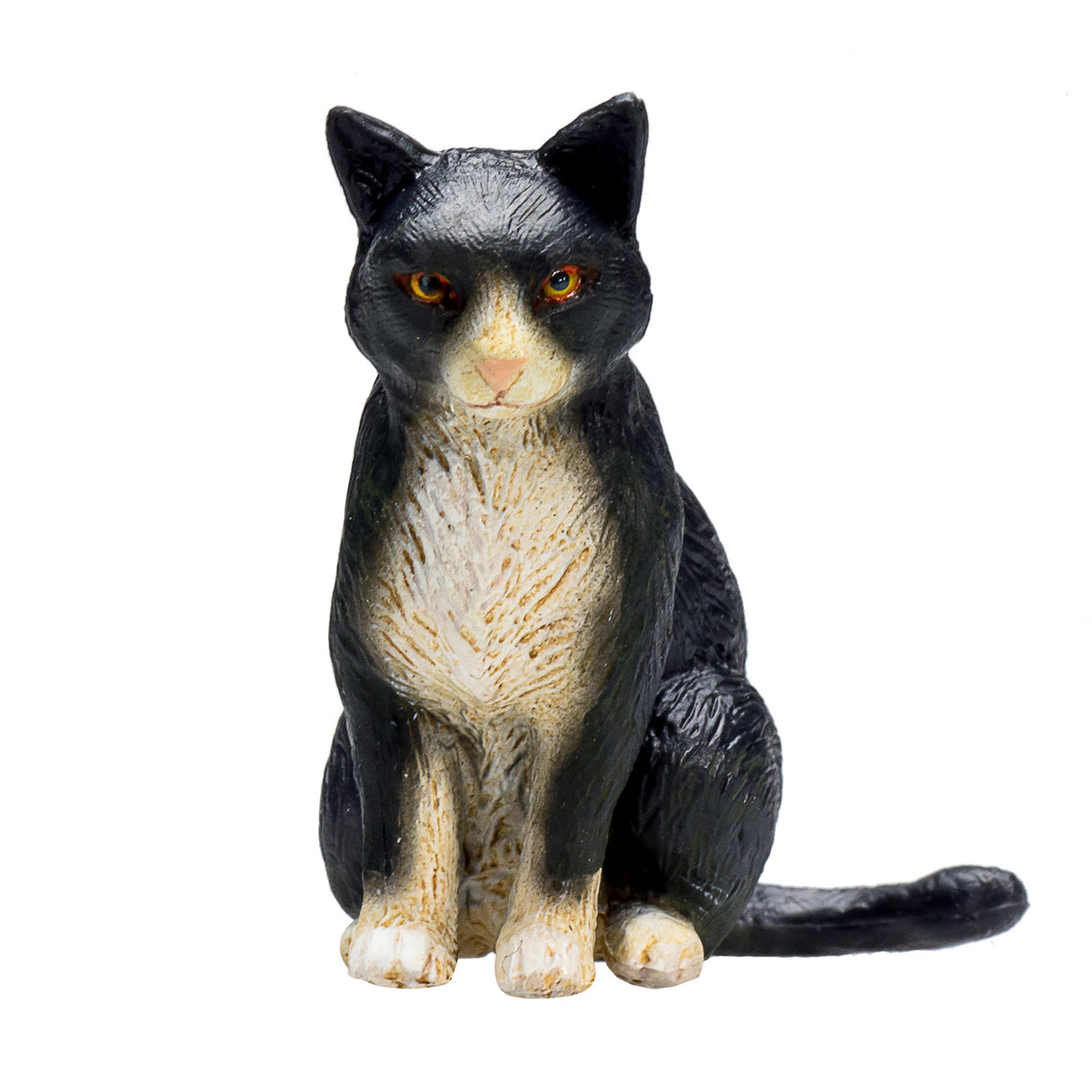 Mojo landbrugsjord siddende kat sort og hvid - 387371