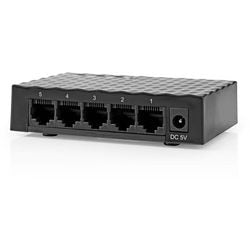 Desktop switch Nedis NSWH5P110BK sort