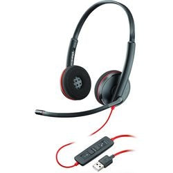 Headset poly plantronics 3220 usb rød, sort