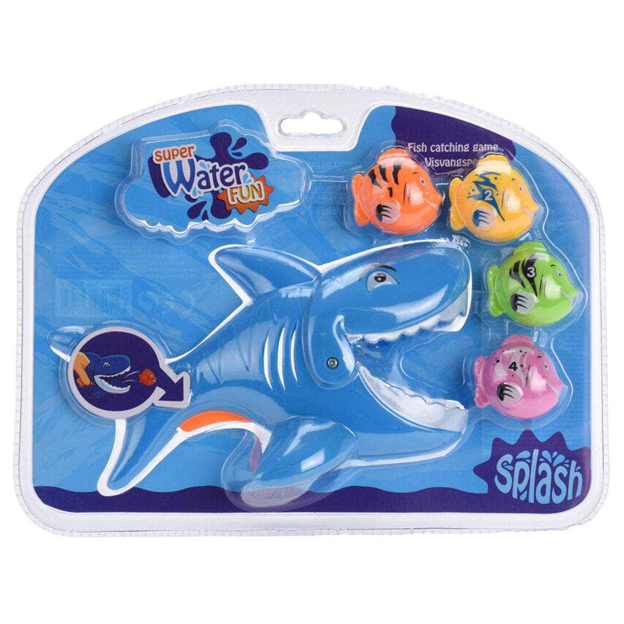 Fiskerespilshaj med 4 fisk