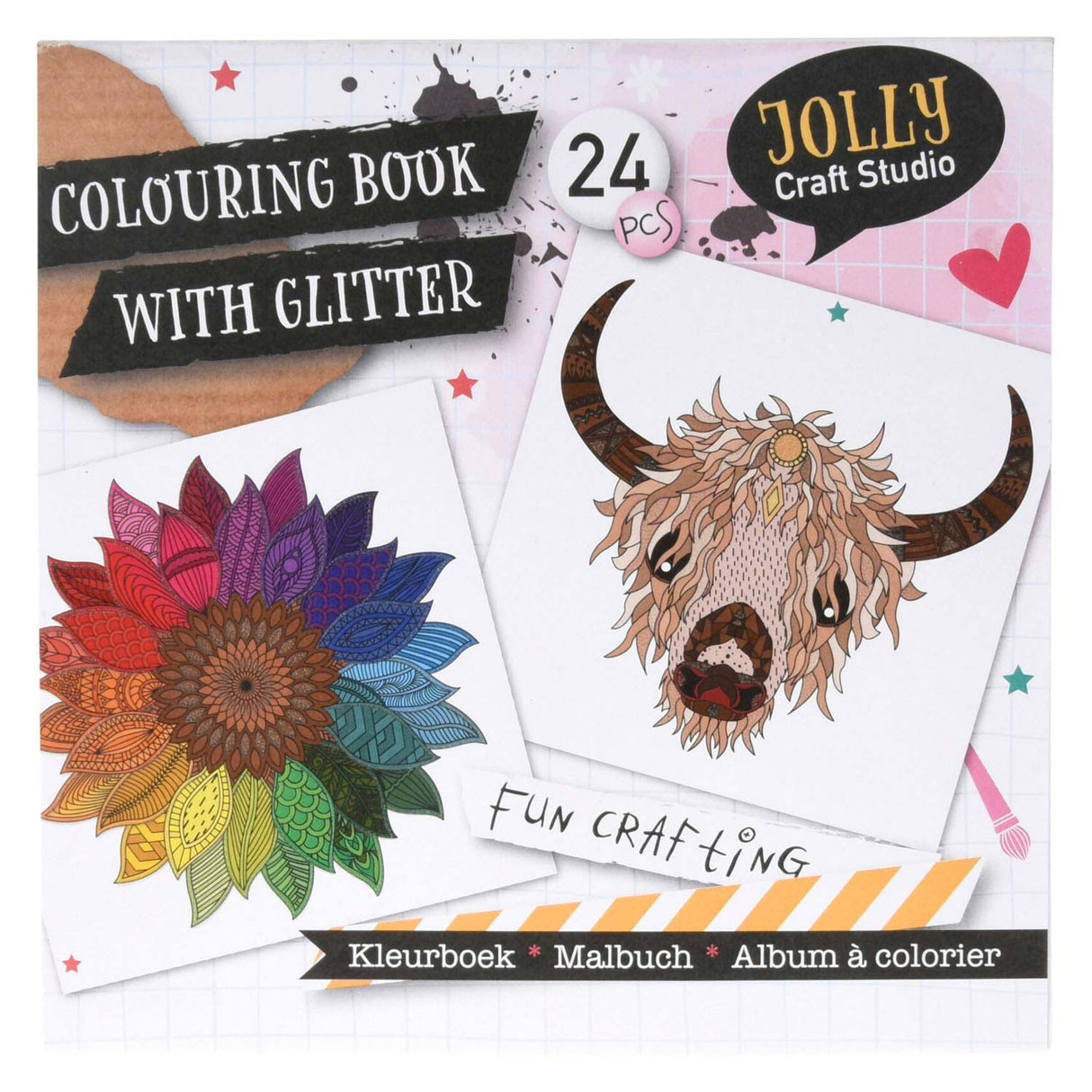 Farvelægning med glitter