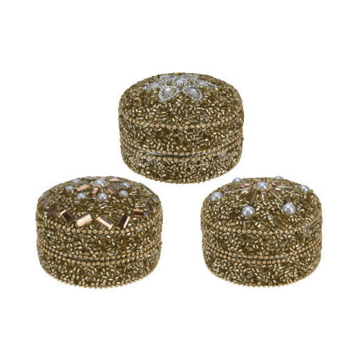 Æske 7x4 cm guld, sæt med 12 stk