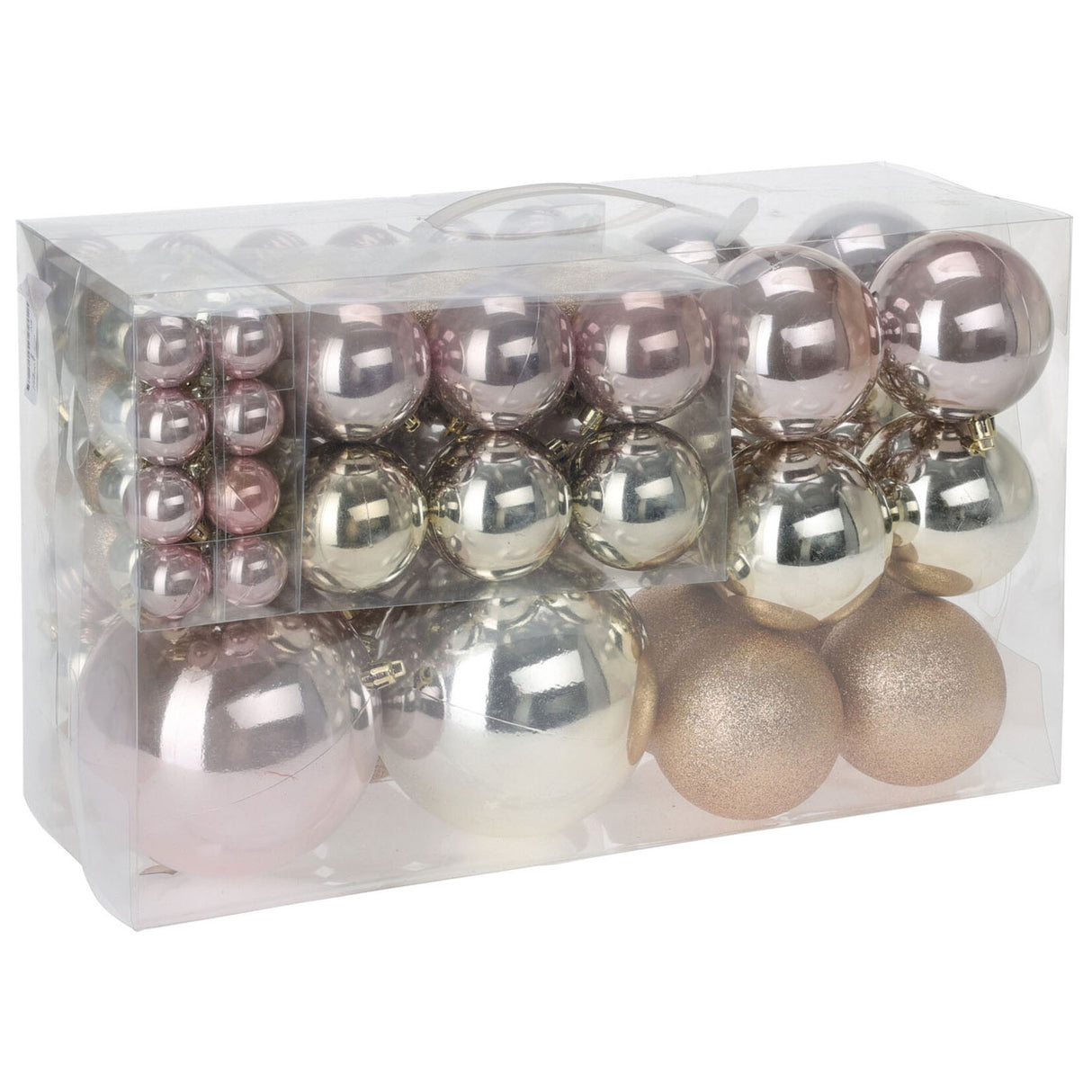 Christmas Balls 'Pretty' Rosegoud Set, 94dlg.