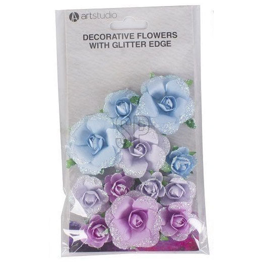 Papirblomster med glimmer