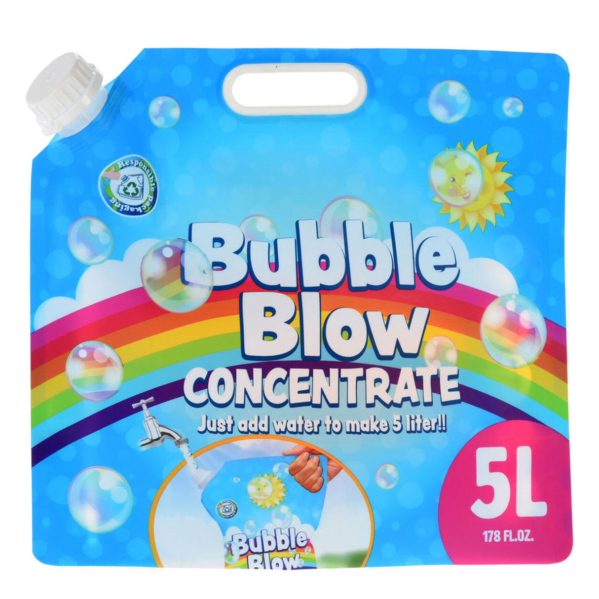 Bellenblaas geconcentreerd mengen met water zak, 5 liter
