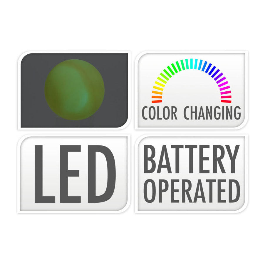 Dekorativ kugle med LED-belysning, 7,5 cm