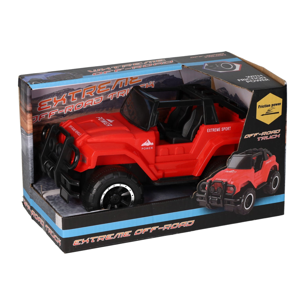 Friktionsjeep 4x4 off the road, 21cm