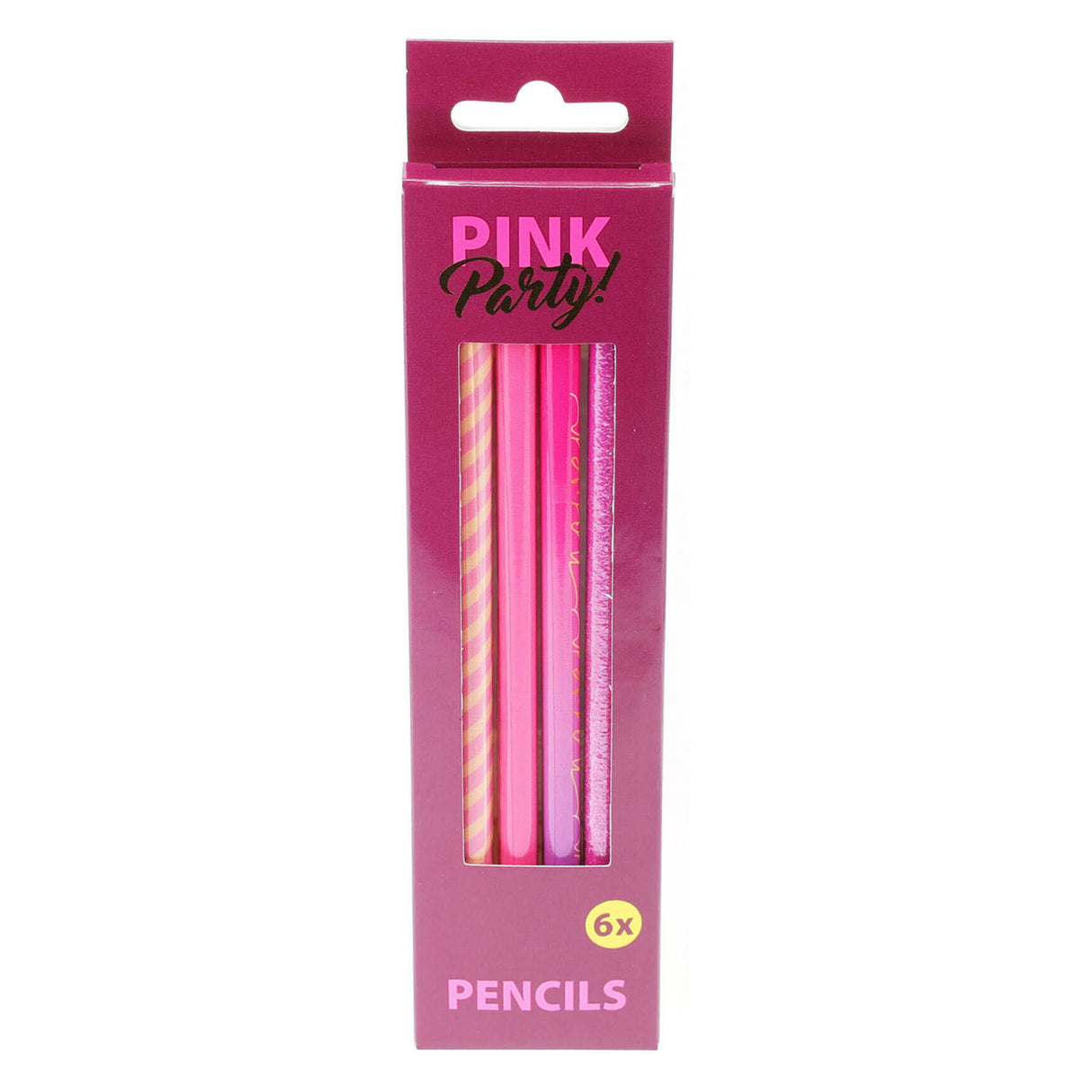 Grå hb blyanter pink, 6 stk.