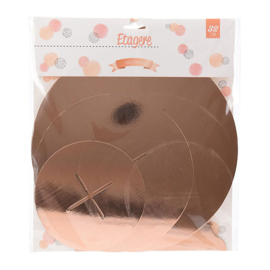 Etagere pap 3 lag pink