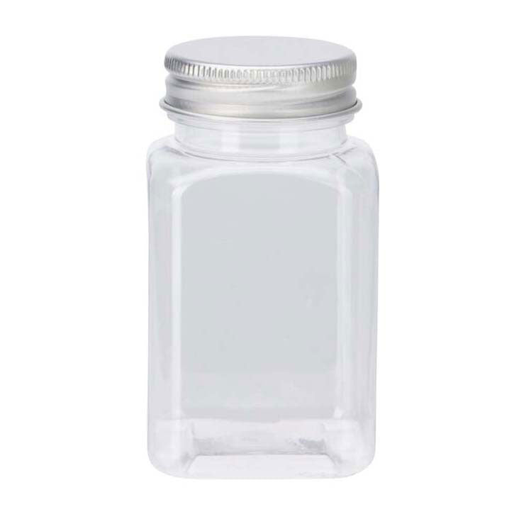 Plast opbevaringsglas med låg, 4 stk.