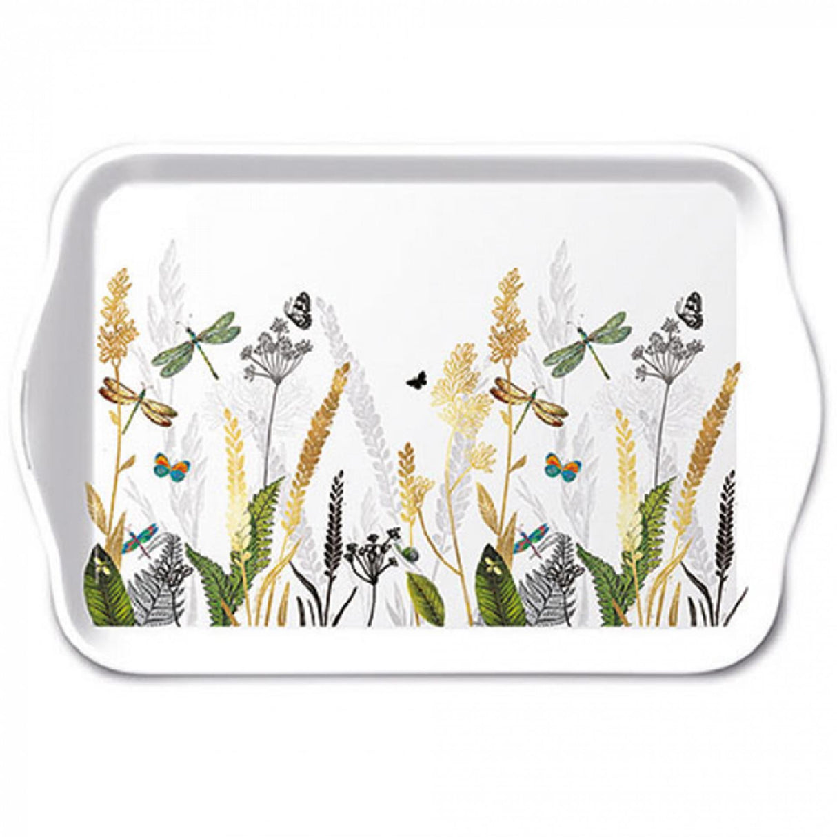 Ambiente bakke melamin prydblomster hvid 13x21cm