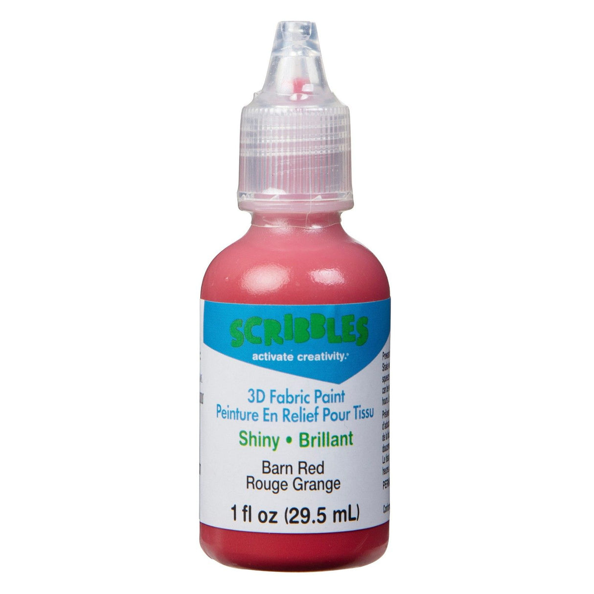Skriblerier • 3D tekstilmaling blank 29,5ml staldrød