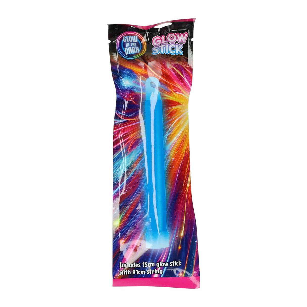 Glow in the dark staven 15 cm met koord