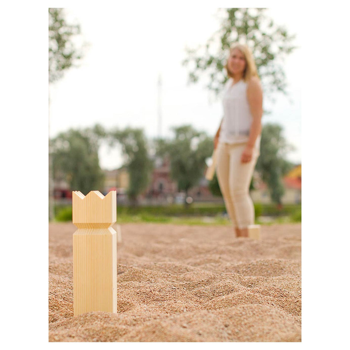 Tactic kubb – fange- og kastespil – originalt svensk kastespil i praktisk bærbar æske – bæredygtigt fyrretræ