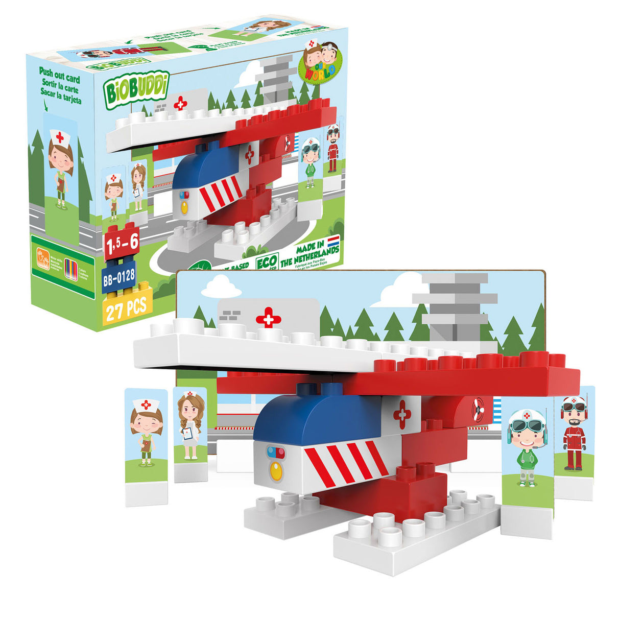 Biobuddi Construction Set Rescue Helicopter