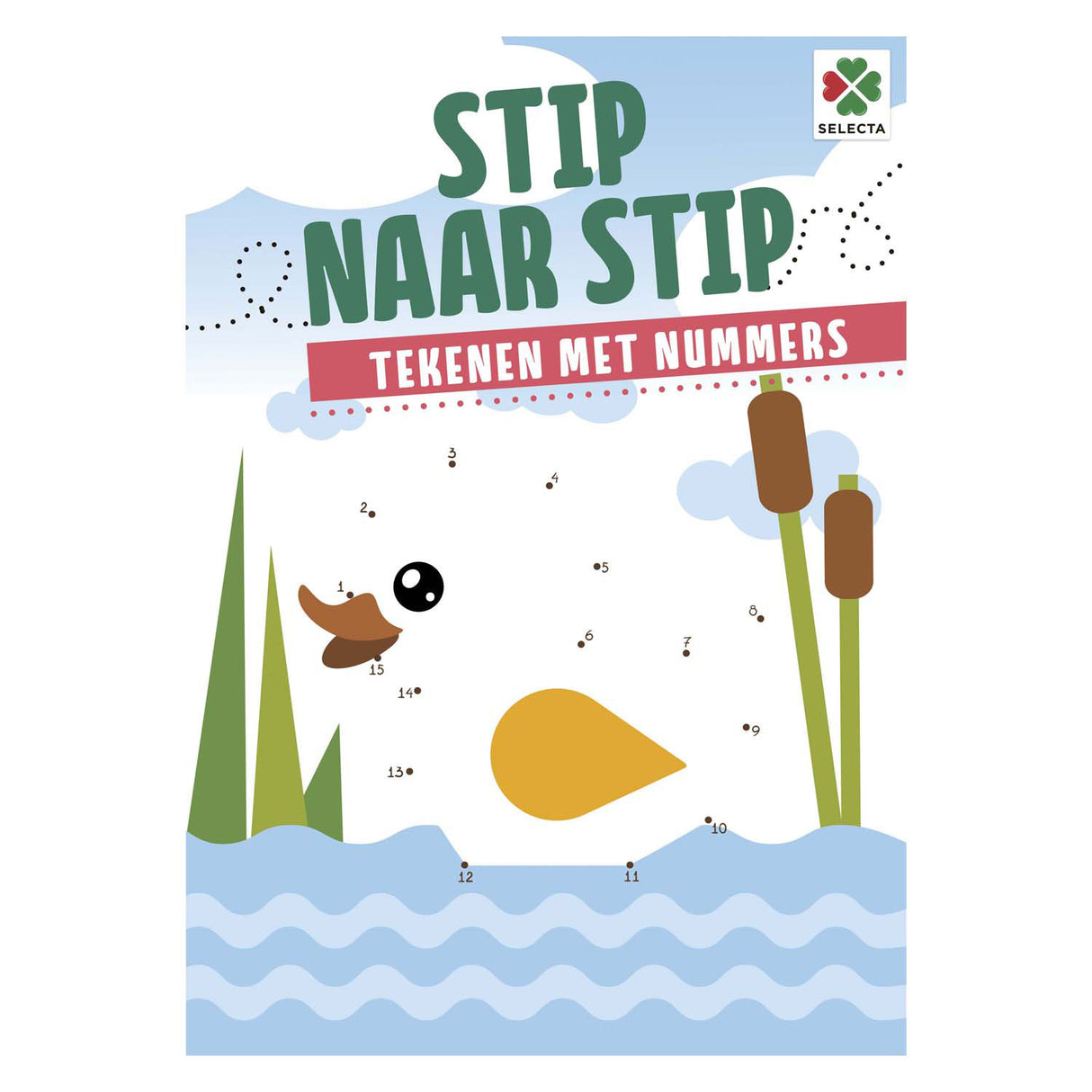 Vælg en prik til prik tegning med tal aktivitetsbog