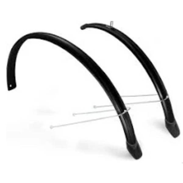 Fender sæt 28 lampo 58 mm bredt - sort