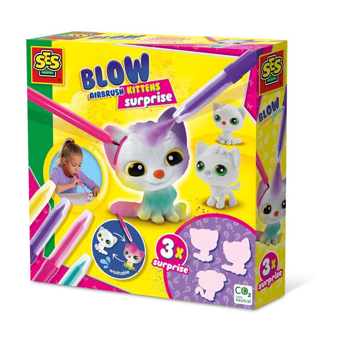 Ses blow airbrush penne - cats surprise 3x