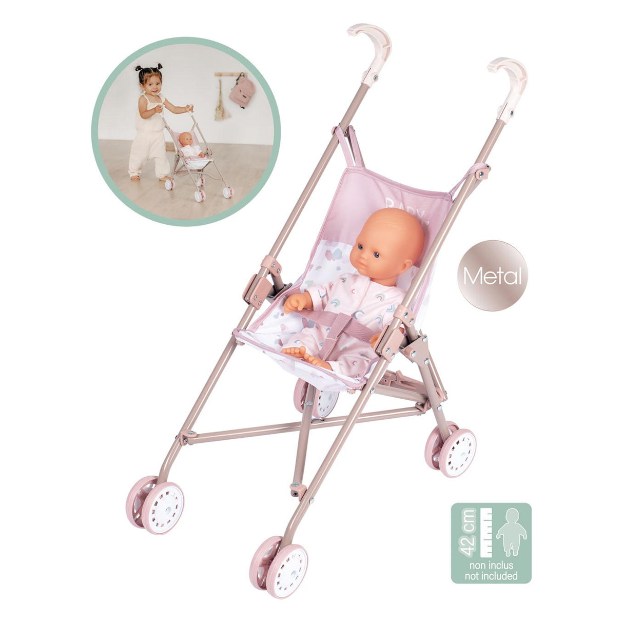 Smoby baby sygeplejerske Poppenbuggy
