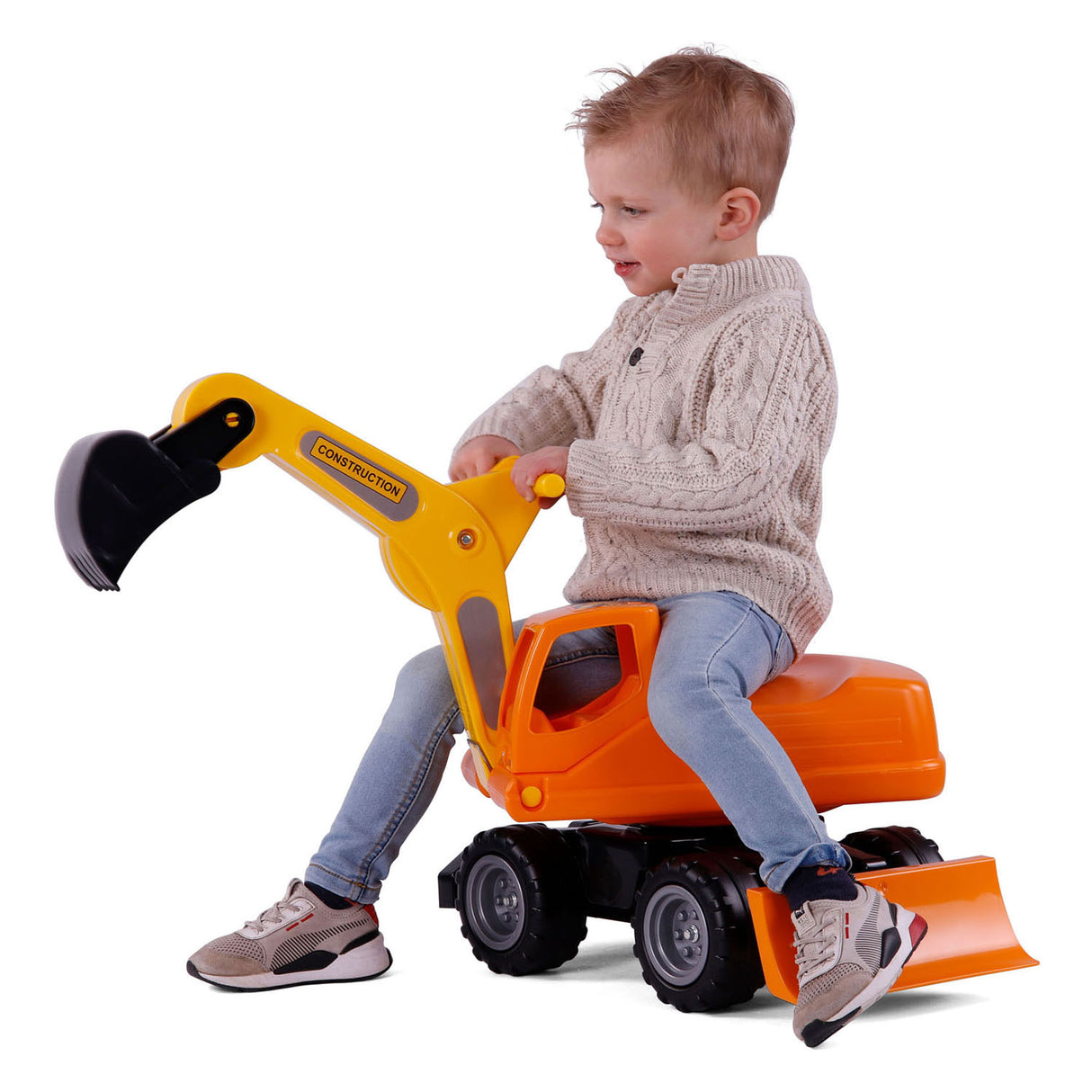 Cavallino mega gravemaskine vandrende bil orange, 79 cm