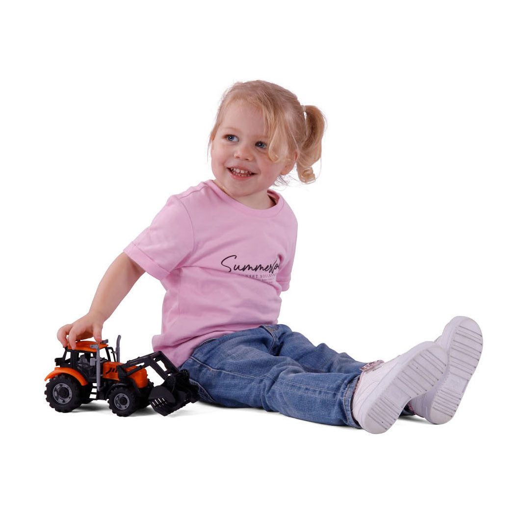 Cavallino traktor med oplader gul, skala 1:32