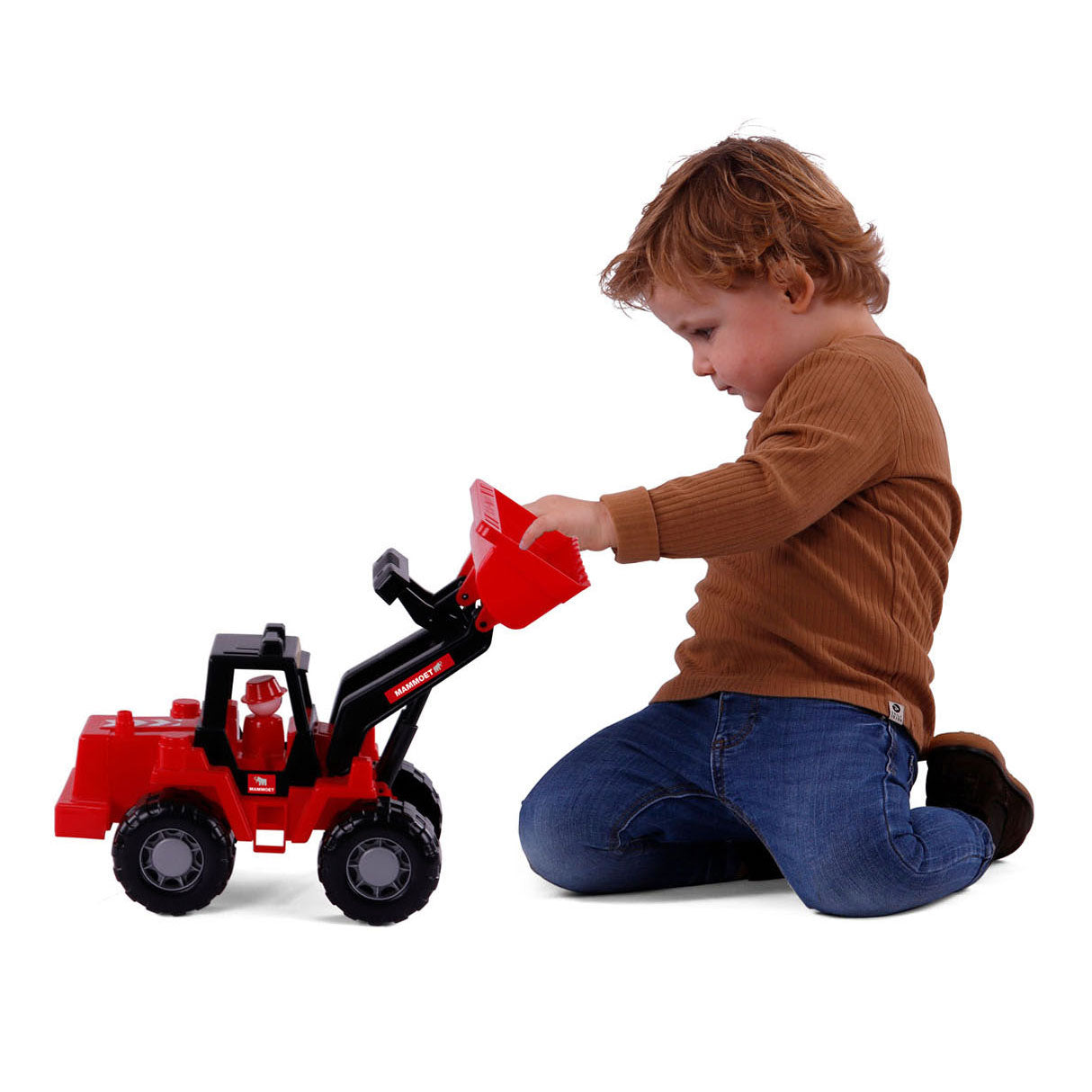 Cavallino Mammoet gravemaskine med leget figur, 42,5 cm