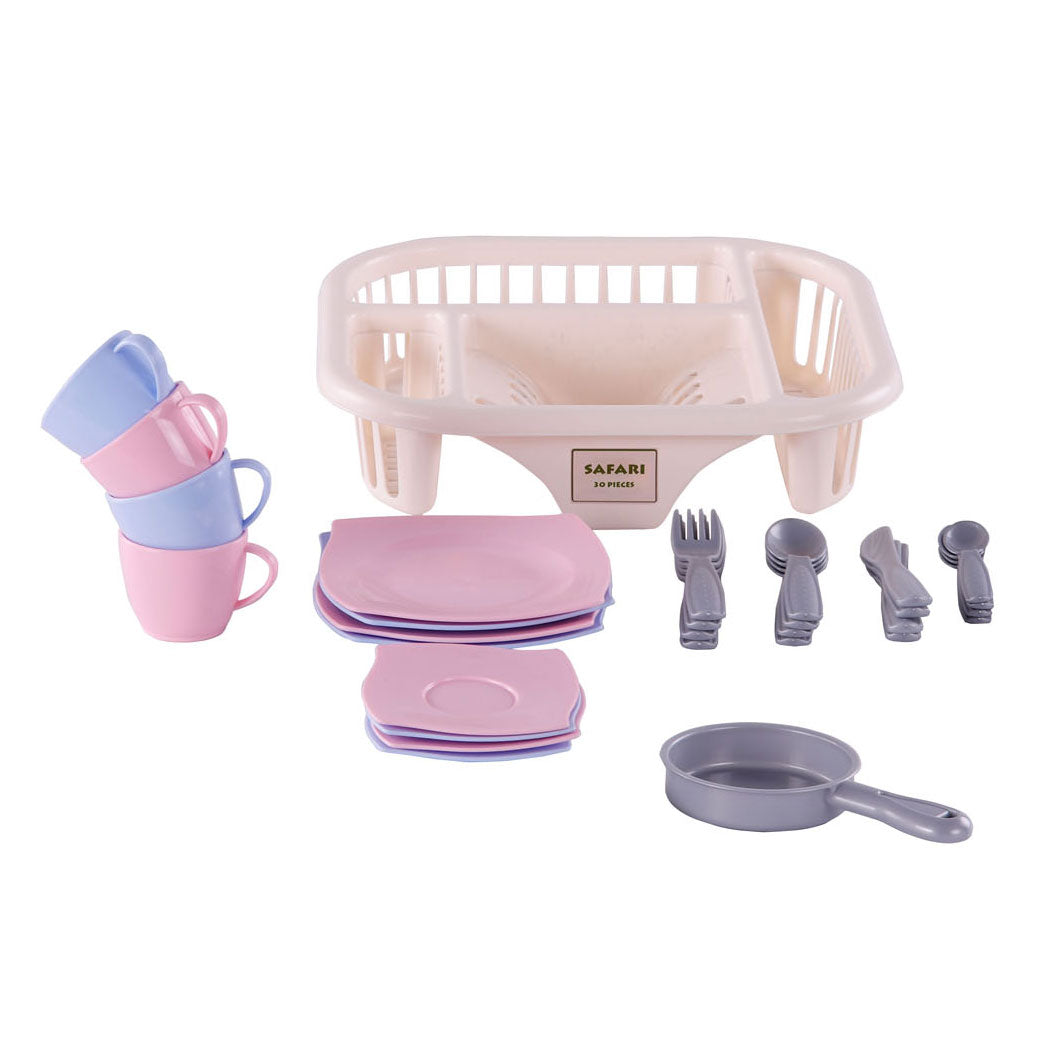 Cavallino Service med opvaskende rack pink, 30dlg.