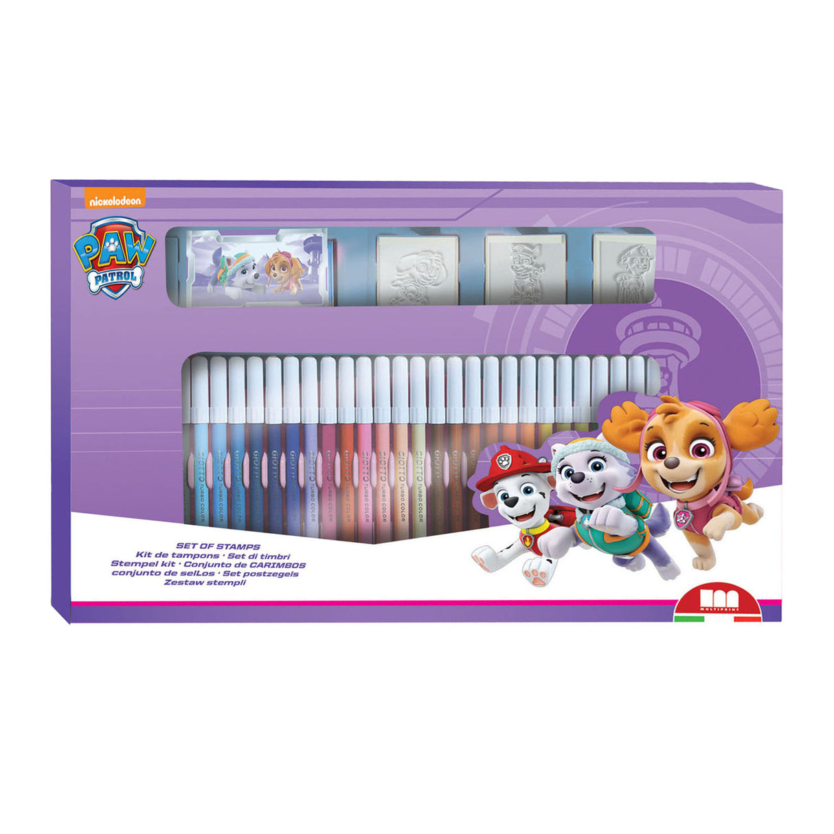 Multiprint Paw Patrol Skye Color Set med frimærker, 41dlg.