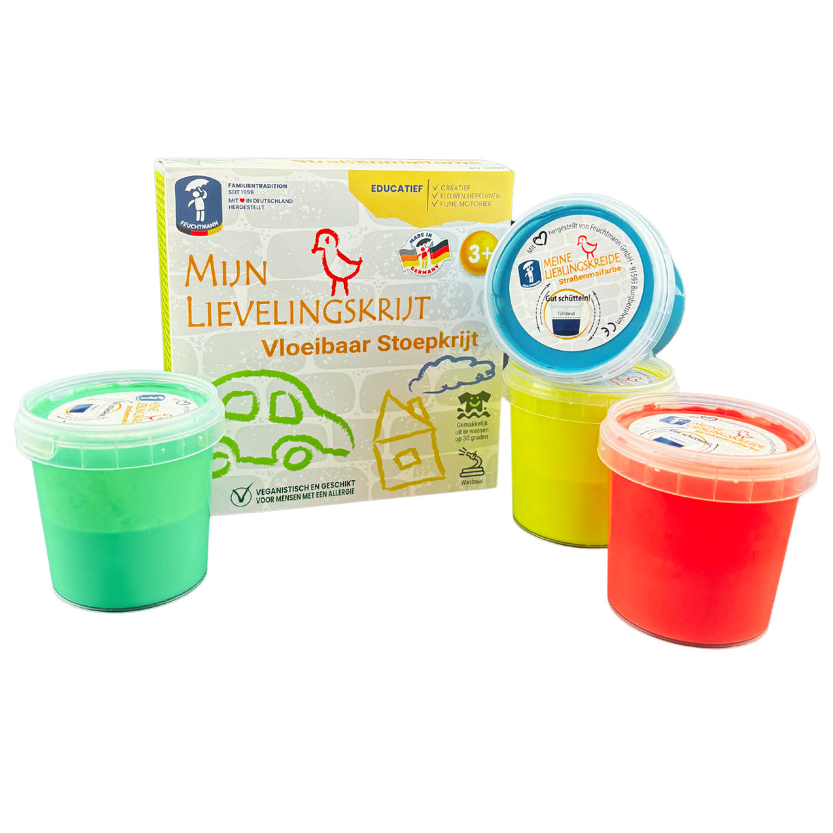Feuchtmann Min yndlingsrække - Liquid fortovskalk, 4x100gr.