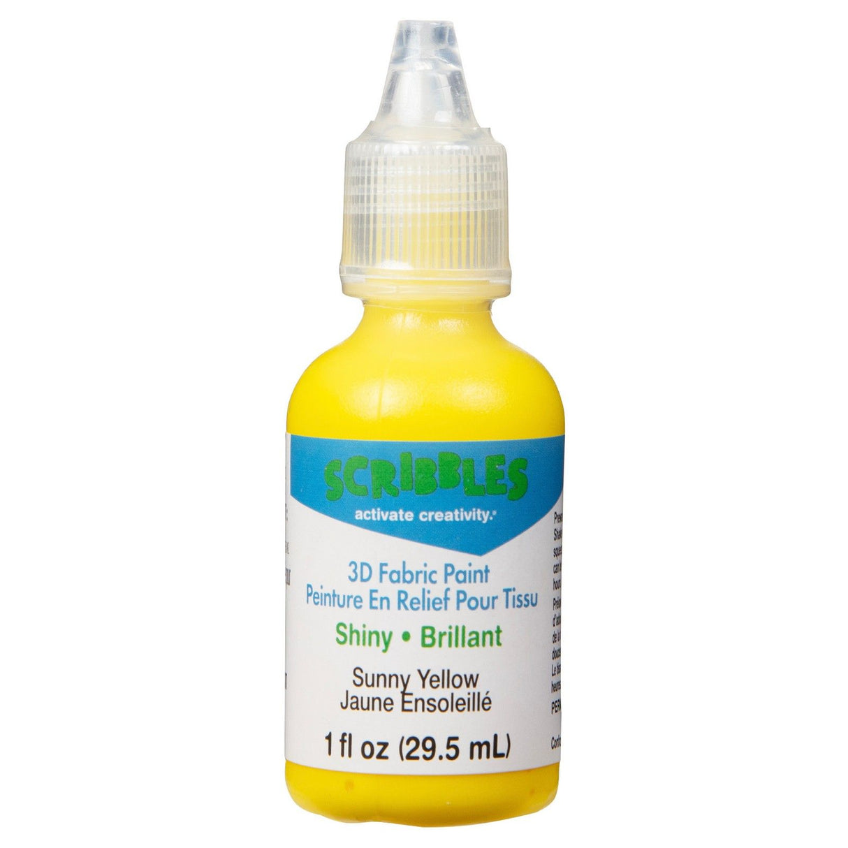Skriblerier • 3D tekstilmaling blank 29,5ml gul