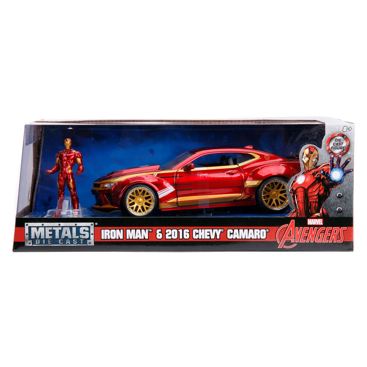 Jada legetøj - marvel ironman 2016 chevy camaro ss - 1:24 - die-cast - fra 8 år - legetøjskøretøj