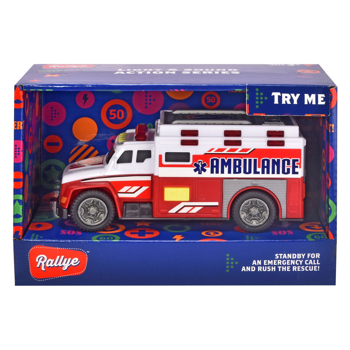 Dickie legetøj ambulance - 15 cm - lys og lyd - legetøjskøretøj