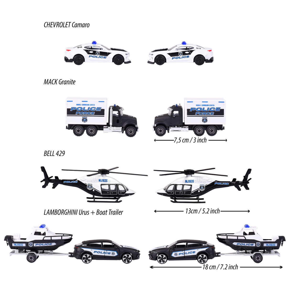 Majorette Police Force Cars Giftpack, 4 ..