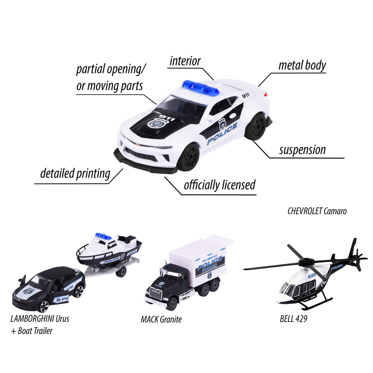 Majorette Police Force Cars Giftpack, 4 ..