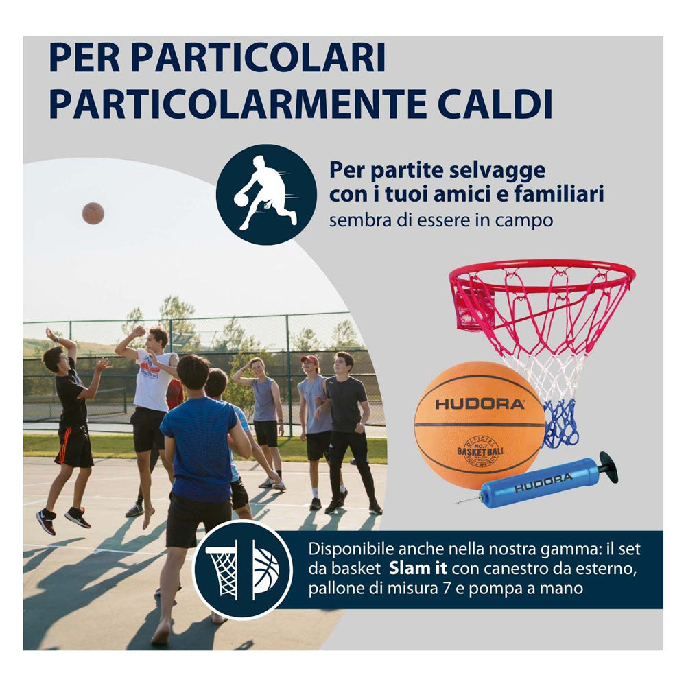 Hudora basketball ring metal med net
