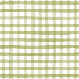 Via chasse dug PVC 140 cm gingham oliven