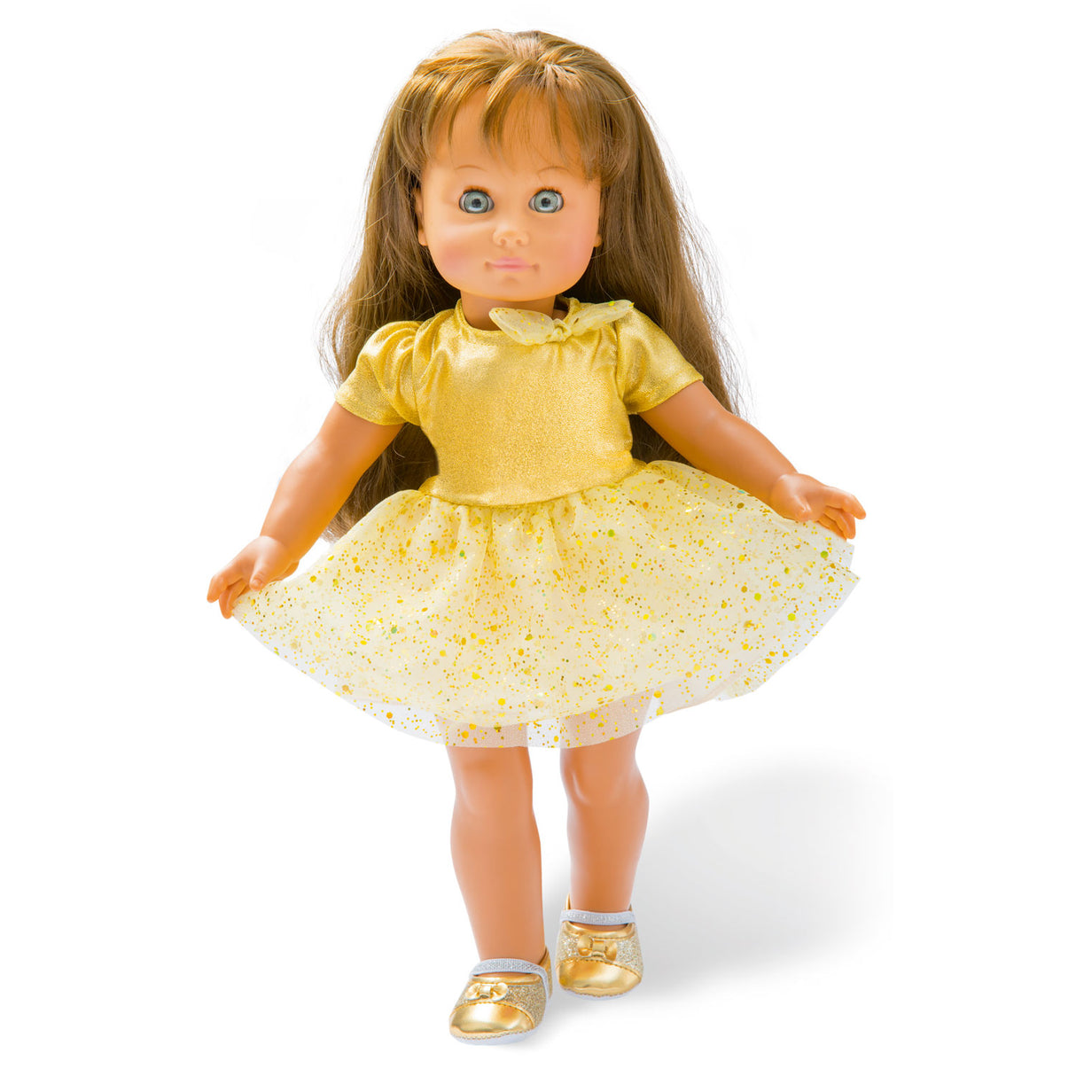 Heless dukke kjole guld, 28-35 cm