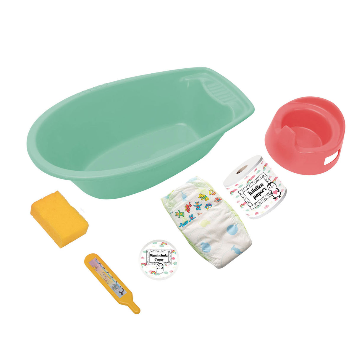 Heless Doll's Bath Penguin med tilbehør