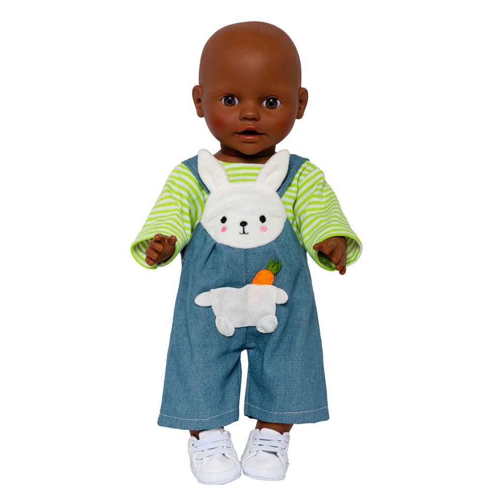 Heless dukkebukser med stribet skjorte bunny lou, 28-35 cm