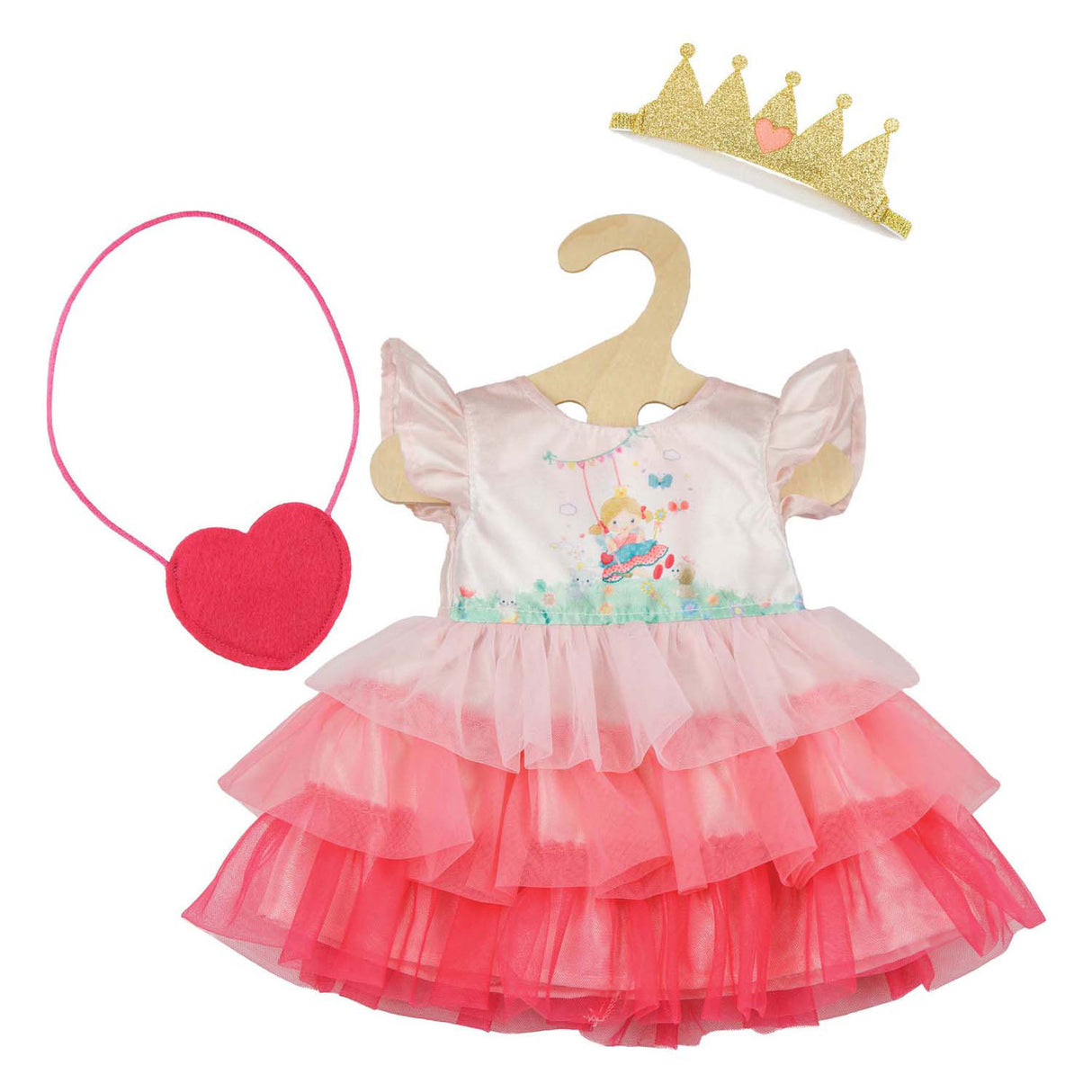 Heless dukkekjole prinsesse Emily, 28-35 cm