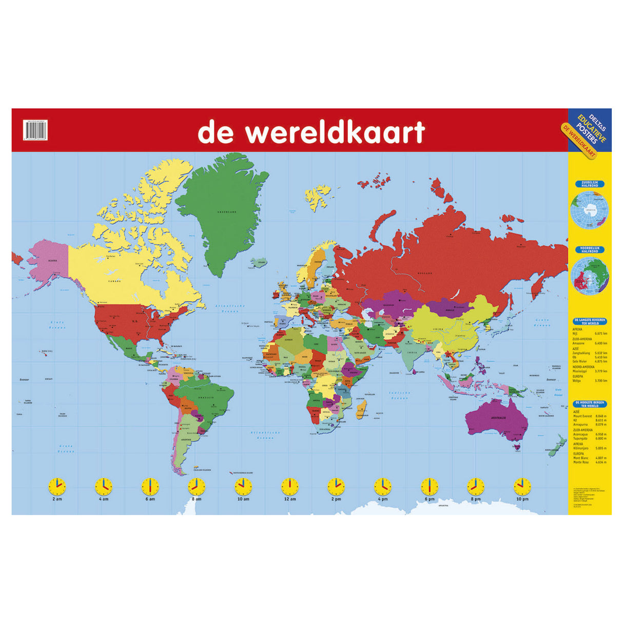 Deltas uddannelsesplakat - verdenskortet