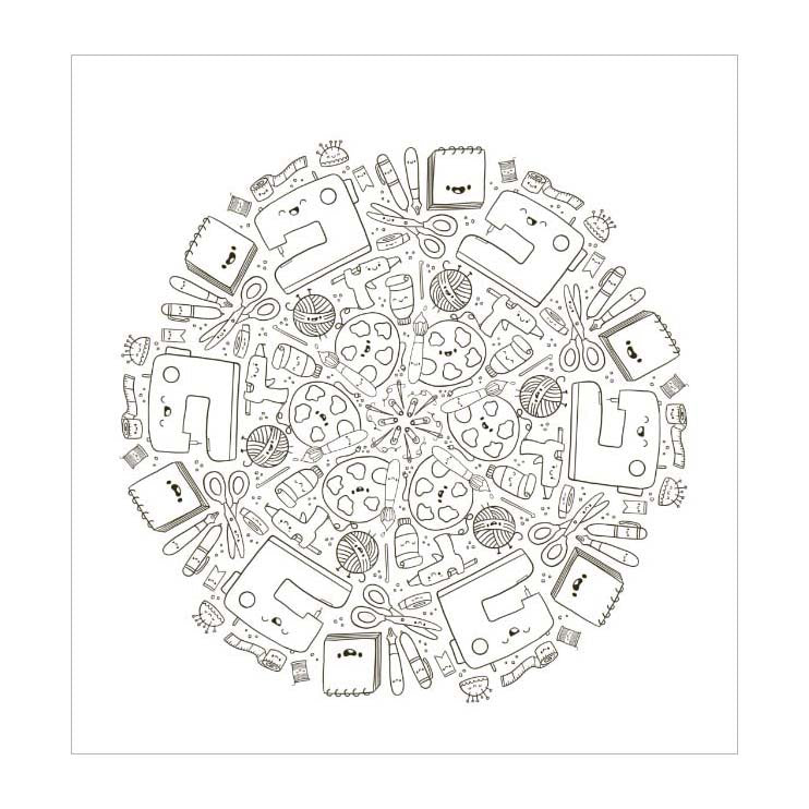 Deltas kawaii mandala farve sjov