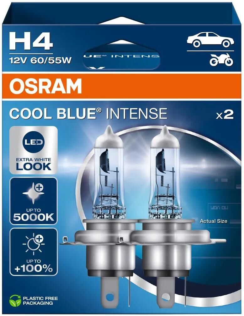 Osram hauptlampe cool blue intense lampe h4 60 55 w sæt cool blue intense