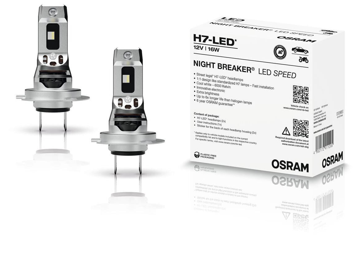 Osram pandelampe natafbryder led hastighed af lampe h7 led hastighed 12v16w natafbryder