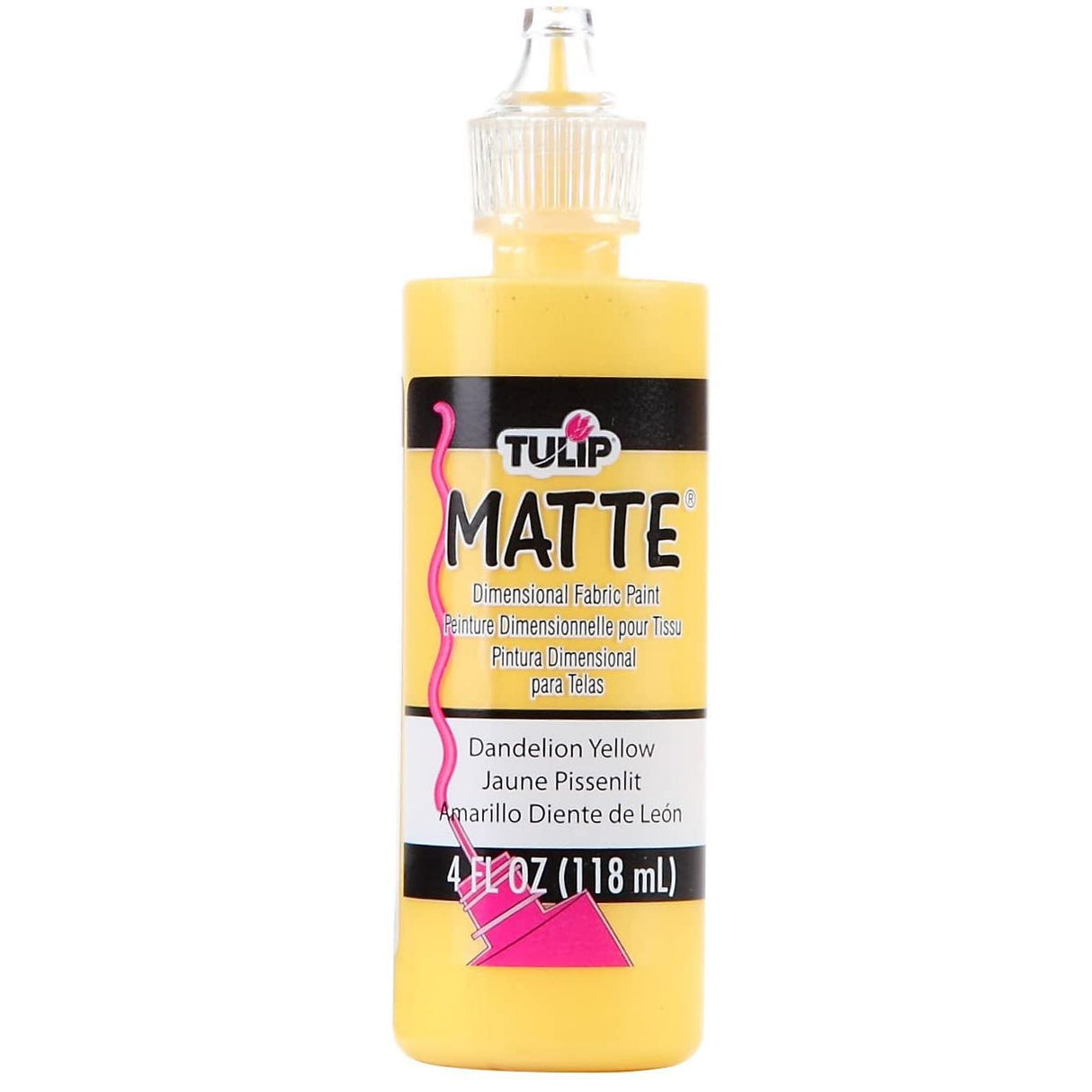 Tulipan • dimensionel stofmaling mat mælkebøttegul 118ml