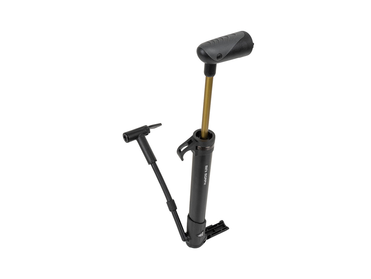 Topeak mini pumpe mini morph med pumpeslange 7 cm